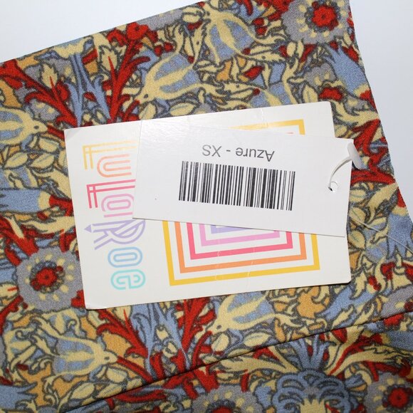 LulaRoe stretch A-line floral skirt Azure - XS New simply comfortable - Picture 5 of 7